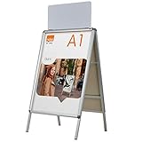 Nobo Premium Plus Topschild für A1 Plakatständer, Clip-On Kopfleiste für Auffällige Anzeigen, Doppelseitig, Trocken Abwischbare Oberfläche, Weiß, 1902377