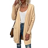 ZYYM Pullover Damen Cardigan Casual Oversize Strickpullover Langarm Strickjacke Oberteil Coat Grobstrick Sweater Casual Winter Strickmantel Damen Lang Strickmantel Strickjacke Sweater Sw