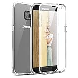 CE-Link Kompatibel mit Samsung S7 Edge Hülle 360 Grad [Crystal Clear] Transparent Hüllen mit Integriertem Displayschutz Silikon und PC Handyhülle Schutzhülle für Samsung Galaxy S7 Edge Durchsichtig
