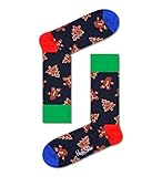 Happy Socks farbenfrohe und verspielte 4-Pack Gingerbread Cookies Sockens Gift Set Mehrfarbig 4 Paare Größe 36-40