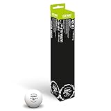 GEWO Ball Ultra SLP 6er ohne Naht/Maximale Rundheit Tischtennisball, Weiß, 40