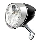 nean CREE LED Dynamo Fahrradlicht mit Lichtautomatik und Standlicht, Fahrradlampe, Fahrrad Frontlicht, Fahrradleuchte vorne, Scheinwerfer mit StVZO Zulassung, 30 LUX, schw