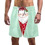 Eslifey Herren Strand-Shorts Weihnachtskegel Badehose Elastische Badehose Boardshorts für Herren Gr. XL,