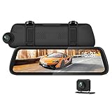 BOSCAM R2 9,35″ Spiegel Dashcam mit 1080P Rückfahrkamera, Dashcam Auto Vorne und Hinten mit Nachtsicht bei Sternenlicht, Autokamera mit Streaming Media, GPS-Tracking, G-Sensor, Parküberwachung, HDR