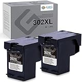 G&G PRINSTANT Wiederaufbereitet HP 302XL 302 XL Druckerpatrone für HP DeskJet 3630 1110 2130 3636 3639 OfficeJet 3830 3831 5230 3833 4520 4525 4527 4650 4652 4655 Envy 4520 4525(2 Schwarz)