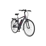 FISCHER Herren - Trekking E-Bike ETH 1806, Elektrofahrrad, dunkel anthrazit matt, 28 Zoll, RH 50 cm, Hinterradmotor 45 Nm, 48 V/422 Wh Akk