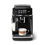 Philips Domestic Appliances 2200 Serie EP2231/40 Kaffeevollautomat, 3 Kaffeespezialitäten (LatteGo Milchsystem) Klavierlack-schwarz/Schwarz, Glossy Black