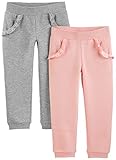 Simple Joys by Carter's 2-pack Pull on Fleece Pants Hose, Grau/Pink, 3T, 2