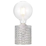 Tischleuchte & Nachttischlampe Tischleuchte klar HOLLYWOOD E27 Glas | 1-flammig
