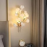 Ksovv 3-Licht Wandleuchten Gold Wandleuchte Ginkgo Kopfteil Lampen Moderne Wandhalterung Lampe Für Esszimmer Wohnzimmer Dek