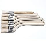 JR2021FF Flachpinsel Wollbürste weiche Haarreinigungslackfarbe Nicht markieren Grillreinigung Staubentfernung kleine Bürsten Pinsel 10pc Malerpinsel (Color : 04, Size : 6PC)
