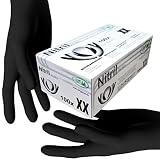 SFM ® BLACKLETS Nitril : XS, S, M, L, XL schwarz puderfrei F-tex Einweghandschuhe Einmalhandschuhe Untersuchungshandschuhe Nitrilhandschuhe XL (100)