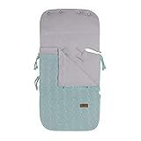 BO Baby's Only - Sommer Fußsack Autositz 0+ Cable - Atmungsaktiver, feuchtigkeitsabsorbierender Baumwolle - Dünn und luftig - Für 5- und 3-Punkt-Gurten - M
