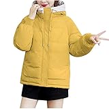 Damen Verdickte Daunenjacke Langer Wintermantel Mit Kapuze Pufferjacke Steppmantel Stepp-Jacke Parka Quilted Daunenoptik Abzippbarer Mantel Winterjacke Warme Jacke Outdoorjacke Sportlicher Gefü