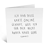 Central 23 - Lustige Geburtstagskarte – 'Ich hab diese Karte online gekauft' - Humorvolle Glückwunschkarte zum Geburtstag für Männer Frauen Ihn Sie - Mit witzigen Aufkleb