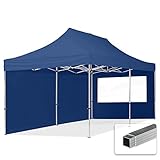 TOOLPORT Faltpavillon Faltzelt Pavillon 3x6m - 2 Seitenteile Aluminium 32mm Partyzelt PES300 100% wasserdicht b