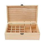 Aufbewahrungsbox, ideal als Ätherische Öle Flaschen Box, Liquidflaschen Kasten, Schönheitsstudio, Shops, Hause Präsentation - 18 Slots 15ml, 25.2x14.6x8.3