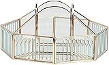 Schmuckschatulle Für Frauen 360-Grad-Drehung Glas-Make-Up-Organizer, Parfüm-Vitrine Und Kosmetikaufbewahrung, Ideal Für Badezimmer, Kommode, Arbeitsplatte, 5,9 X 10,2 X 10,2 Zoll (Gold) C