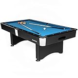 Buckshot Billardtisch 8ft Manhattan - 244x132x80 cm - 8 Fuß Pool Billard - Kugelrücklauf - Tischbillard mit Zubehör - Billard Tische 130kg?