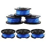 6 Stück Ersatz Fadenspule für Ryobi Rasentrimmer mit Trimmerkappe Heqishun Ersatzspule Kompatibel mit Ryobi One + AC14RL3A-18V 24V 40V Ersatz Trimmer Fadenspule Set（Onhe Trimmerkappe ））
