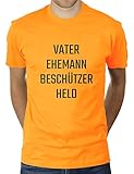 Vater Ehemann Beschützer Held - Herren T-Shirt von KaterLikoli, Gr. 3XL, Gold Yellow