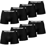 DSTROYED ® Boxershorts Herren 8er Pack S-5XL Unterhosen Männer Unterwäsche Men (317b 8er Set Schwarz, s)