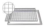 Gleitschutz Gitterrost 60x40cm Maschenrost 30/30 mit ACO ALU Einbaurahmen Zarge Schuhab