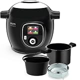 Krups Cook4Me+ Multikocher 6 Liter | 150 Rezepte, Antihaft Kochbehälter, Backform & Edelstahl Dampfgar-Einsatz, Schnellkochtopf mit Warmhaltefunktion, Garen unter Druck für schnelle Gerichte, Anb
