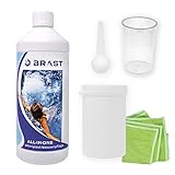 BRAST All in One Wasserpflege Set 5tlg für Pool-Anfänger mit ausführlicher Deutscher Anleitung Made in Europ