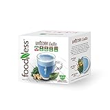 FoodNess - Unicorn Latte Dolce Gusto kompatible Kapsel ohne Gluten und Laktose mit Spirulina-Produkten und Ingwer (1 Box Tot. 10 Kapseln)