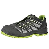 Lowa Sicherheitsschuhe LARROX Work GTX Black Low S3, Farbe:grau/Limegreen, Schuhgröße:43 (UK 8.5)