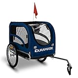 DURAMAXX King Rex Fahrradanhänger & Hundebuggy - Fahrradanhänger Hunder mit 250 Liter Volumen, max. 40 kg, für kleine bis mittelgroße Hunde, Kugel-Kupplung für 26'' - 28'' Fahrräder, b