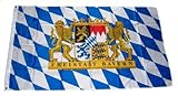 Fahne / Flagge Freistaat Bayern Löwe Schrift 60 x 90