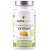 Johanniskraut Extrakt 4000 mit Hypericin - hochdosiert, vegan und ohne Magnesiumstearat - 90 Kapseln - St. John’s Wort Extract aus Hypericum perforatum L