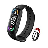 Xiaomi Smart Band 6 Globale Version Aktivitätstracker von Mi Smart Sportarmband, Herzfrequenz- und Blutsauerstofferkennung 5ATM wasserdicht, 30 Sportmodi, Schw