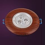 GLBS 3W Chinesischen Embedded LED Down Kreative Holzmaserung COB Einbaustrahler Moderne Holz-High Light Transmission Energiesparende Deckenverkleidung-Licht for Schlafzimmer Restaurant Kü