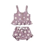 HuiSiFang Valentinstag 2pcs Mädchen Baumwollkleidung Gepunktete Leibchen + Short Baby Mädchen Outfit-S