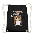 double critical Lustiges süße Eule Kaffee Owl Coffee Addict Gamer Nerd Geek Zocker Spieler Geschenk - Baumwoll Gy
