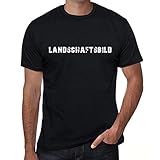 landschaftsbild Herren T-Shirt Schwarz Geburtstag Geschenk 00548