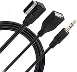 MDI AMI MMI Musikschnittstelle Aux-Kabel Kompatibel mit MB, Aux 3,5-mm-Buchse für MB S SL CLS CL C GLK SLK E ML R mit Comand APS NTG 2.5 3 4.5