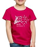 Spreadshirt Anita Girlietainment Low Poly White Design Kinder Premium T-Shirt, 134-140, Dunkles Pink