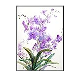 5D Diamond Painting Full Drill Set,Orchidee,DIY Erwachsenen Kinder Large Diamantmalerei Kreuzstich mosaik, verwendet für Heim oder Bürodekoration Handwerk Geschenk 70x140