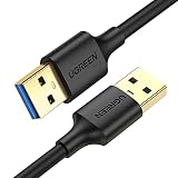 UGREEN USB Kabel 3.0 Super Speed Kabel A Stecker auf A Stecker USB Verbindungskabel kompatibel mit Drucker, Modems, Festplatten, Kameras usw. (1m)