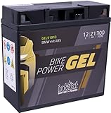 intAct Bike-Power GEL51913 | 12V 21 Ah | 300 A (EN) | Hochwertige GEL-Motorradbatterie mit 30% mehr Startleistung | Wartungsfreie GEL-B