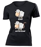 Schaf Ratten Schaf Wortspiel zweideutig Damen Frauen t Shirt Tshirt t-Shirt Geburtstag witzig Geschenke Lustig mit Spruch Fun Geschenkidee kostüm Fasching Karneval Bekleidung Oberteil Hemd Kleidung