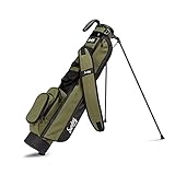 Sunday Golf Loma Bag – leichte Golftasche mit Gurt und Ständer – leicht zu transportierende Pitch n Putt Golftasche für Driving Range, Par 3 und Executive Kurse, 31 Zoll hoch (Olive)