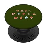 Herbst-Collage Clip Art Herbst-Kürbis-Blätter Pilze PopSockets mit austauschbarem PopGrip