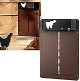 Automatische Hühnerklappe HüHnertür Hühnerstall Türöffner Bausatz, HüHnerstalltür Elektrische Automat Lichtsensor, Wasserdicht & Batteriebetrieb,Automatic Chicken Coop Door Op