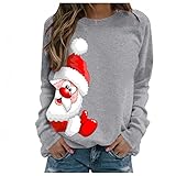 Weihnachten Pullover Damen, Frauen Weihnachtspulli Niedlich Eule Ugly Christmas Sweaters Xmas Pulli Bluse Tops SchöNe Weihnachts Pullover Langarm Oberteil Geschenke FüR W
