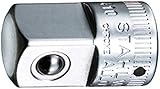 STAHLWILLE 410 Übergangsstück-Adapter von 1/4' (6,3 mm) Innenvierkant (12,5 mm) (1/2') Aussenvierkant l Made in Germany
